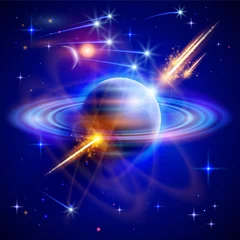 Photo sur Plexiglas Cosmos Espace magique - étoiles, planètes, comètes, météores, nébuleuses