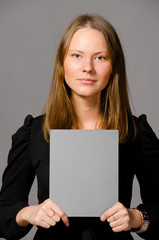 Naklejka premium young caucasian woman