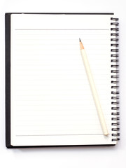 Notebook and old white pencil