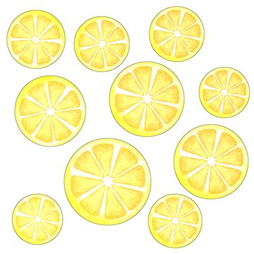 3d render of lemon slices