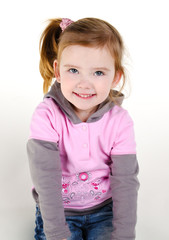 Portrait of happy smiling little girl