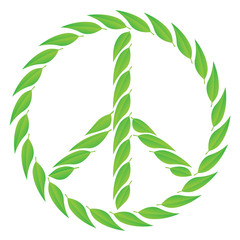Green peace sign