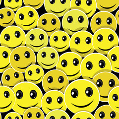 Smile face seamless pattern background