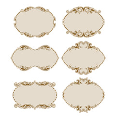 Set of ornate vector frames