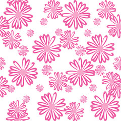 seamless pattern of daisies