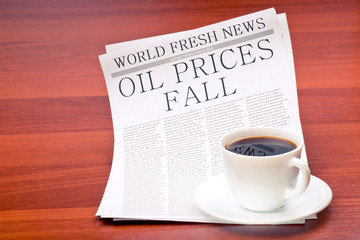 Newspaper and cup of coffee
