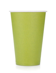 Green paper coffee cup