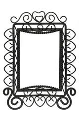 Bilderrahmen aus Metall, weißer Hintergrund