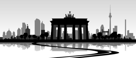 Berlin Skyline Straße © SimpLine