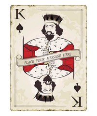 Vintage king of spades, playing card