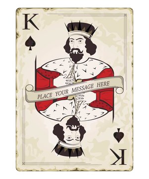 Vintage king of spades, playing card
