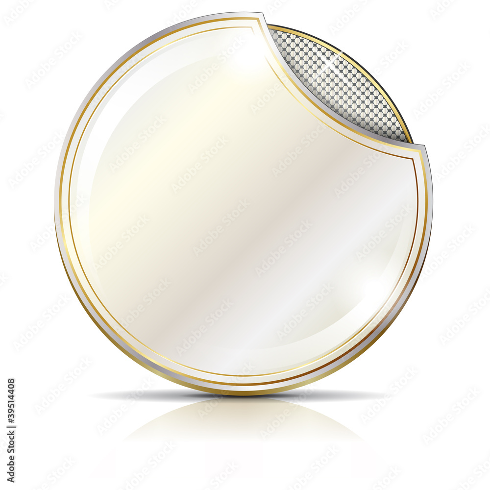 Aufkleber golden frame with place for your text - transparent vector file