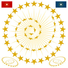 Beveled Gold Star Design Elements