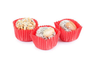 turkish delight on white background