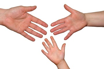 Family hands