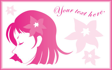 Flower girl vector_03_pink