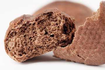 fresh bread on a white background