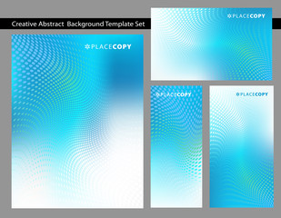 Cool Blue Background Template Set