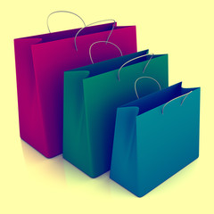 Retro shoping bags