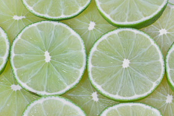Tranches de citron vert, remplissage de format