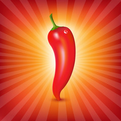 Red Hot Pepper With Sunburst