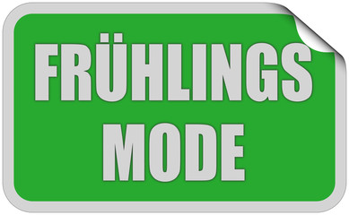 Sticker grün eckig curl oben FRÜHLINGSMODE