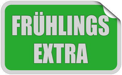 Sticker grün eckig curl oben FRÜHLINGSEXTRA