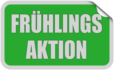 Sticker grün eckig curl oben FRÜHLINGSAKTION