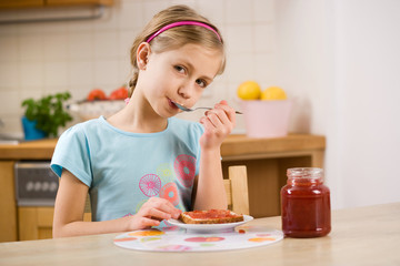 girl with jam