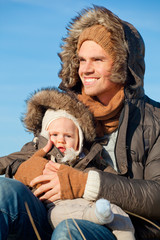 papa mit baby