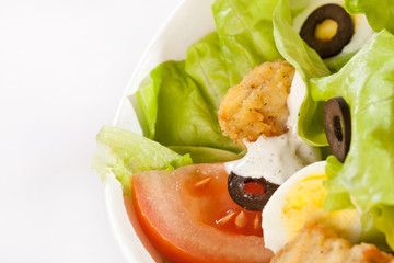 salad with tomato and eggs