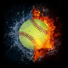 Photo sur Plexiglas Flamme Balle de base-ball