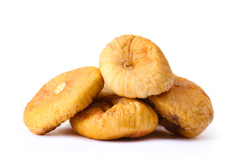 delicious dried figs isolated on white