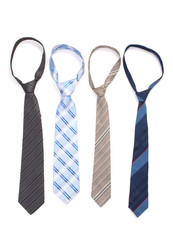 ties isolated on white