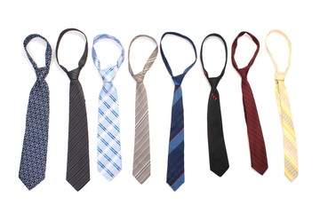 ties isolated on white