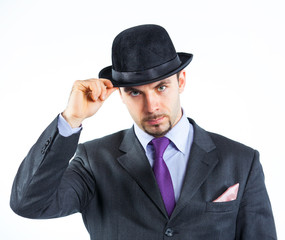 Portrait of a business man with hat