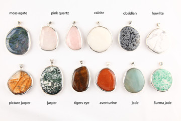 Various gemstone pendants