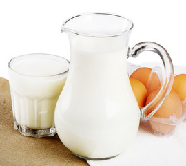 Milk and eggs