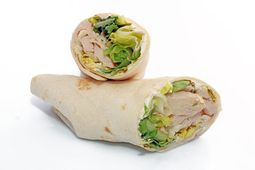 Wraps au poulet salade