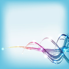 vector: color paint water wave background