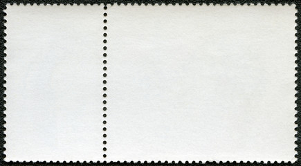 Blank postage stamp block