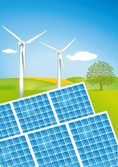 Solar und Wind-Strom