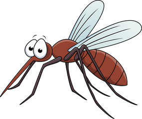 Vector Illustration Of Mosquito Cartoon