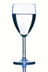 Glass of water isolated on white background