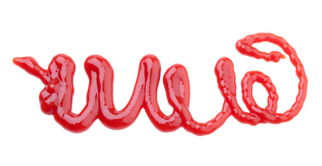 Tomato ketchup isolated on white