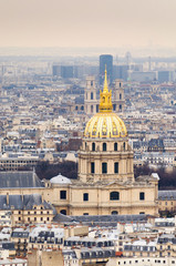 Fototapeta na wymiar View of Paris from the Eiffel Tower