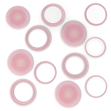 3d render of onion slices