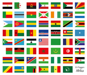 Afrika Flaggen Fahnen Set Buttons Icons Sprachen 3