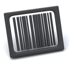 Bar code icon 3d