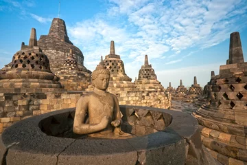 Deurstickers Indonesië Borobudur-tempel, Yogyakarta, Java, Indonesië.